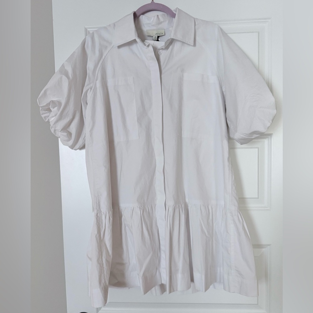 Pinch White Button Down Shirt Dress